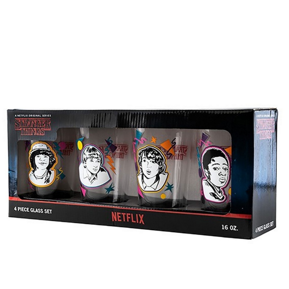STRANGER THINGS 4 Piece Pint Glass Set 16oz. - Picture 3 of 3